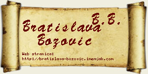 Bratislava Božović vizit kartica